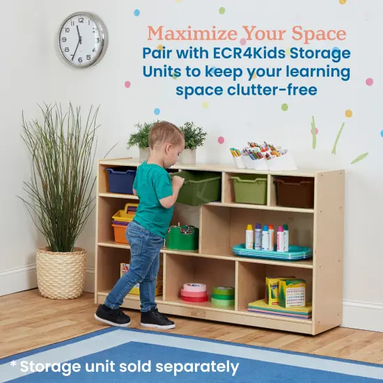 Scoop Front Storage Bins, Multipurpose Organization, 5-Pack Earthtone {5}