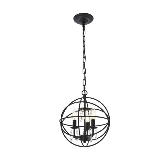 Wallace 3 light Matte Black Pendant {4}