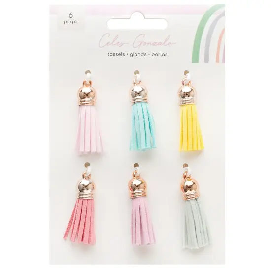 American Crafts Rainbow Avenue Tassels-6/Pkg {1}