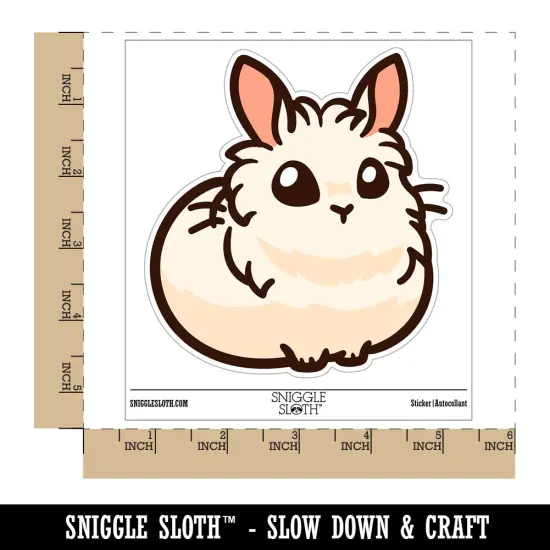 Lionhead Rabbit Bunny Cute Waterproof Vinyl Phone Tablet Laptop Water Bottle Sticker Set - 5 Pack {1}