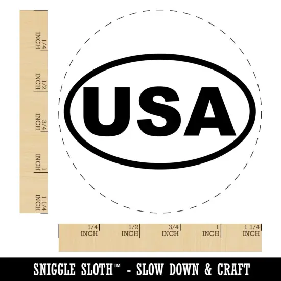 United States of America USA Oval Rubber Stamp for Stamping Crafting Planners {1}