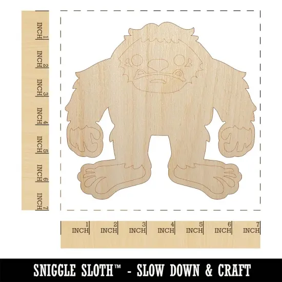 Bigfoot Sasquatch Cryptozoology Unfinished Wood Shape Piece Cutout for DIY Craft Projects {1}