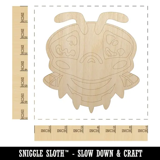 Cute Bee Sad Unfinished Wood Shape Piece Cutout for DIY Craft Projects {1}