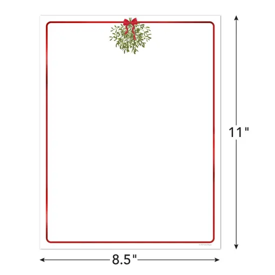 Great Papers! Foil Hanging Mistletoe Letterhead, for Invitations, Announcements and Personal Messages, Printer Friendly 8.5" x 11", 25 Pack (2023045) {5}