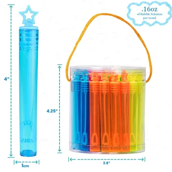 40 Pieces Star Bubble Wands Assortment Neon Party Favors Summer Gifts Fun Toys {3}