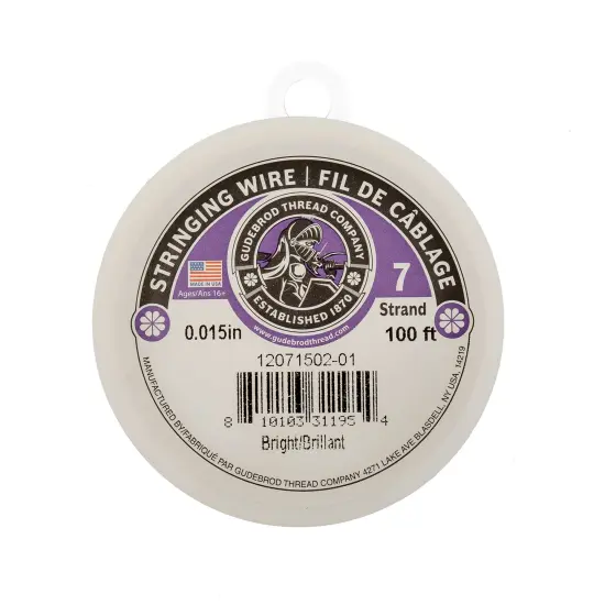 Gudebrod 0.015" 7-Strand Stainless Steel Jewelry Wire | Made in USA {4}