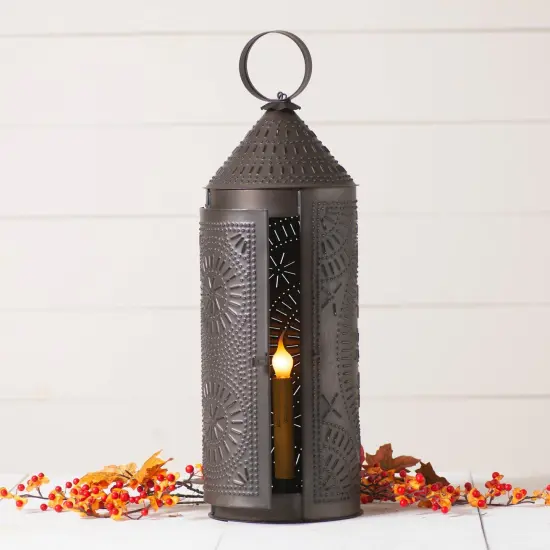 Irvins Country Tinware 22-Inch Chimney Lantern in Kettle Black {4}