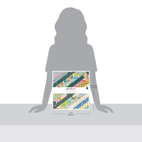 American Crafts Double-Sided Paper Pad 12"X12" 24/Pkg-Gold Foil, Coast-to-Coast {3}