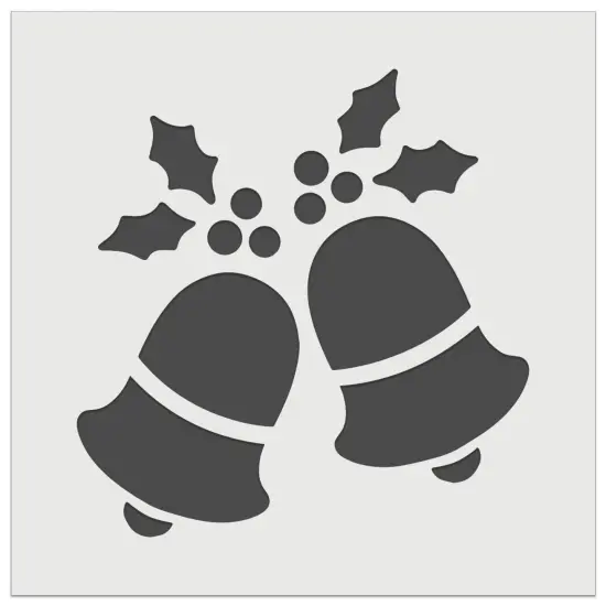 Christmas Bells with Holly Wall Cookie DIY Craft Reusable Stencil {2}