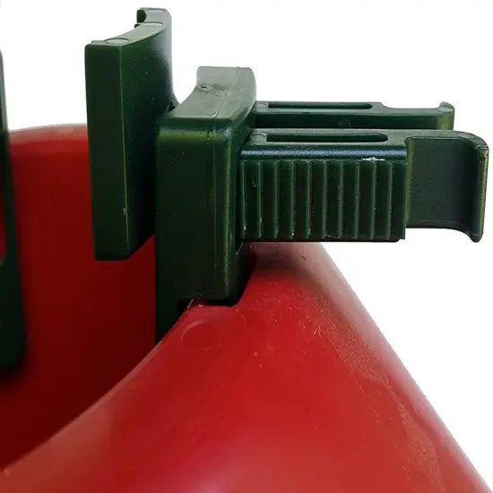 Northlight Red Christmas Tree Stand with Clamping System - For Live Trees up to 7' {3}