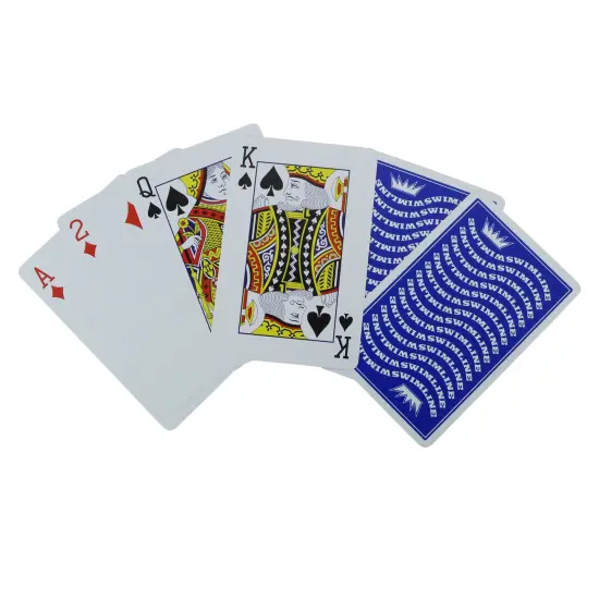 Swim Central 3.5" Blue Waterproof Swimming Pool Deck of Playing Cards {1}