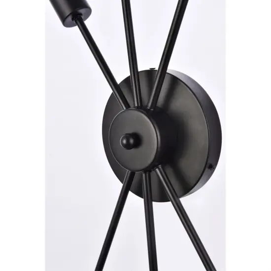 Lucca 11 inch bath sconce in black {4}