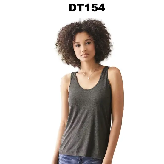 District&reg; Women&rsquo;s Perfect Blend CVC V-Neck Tank Nostalgia rose heath {3}