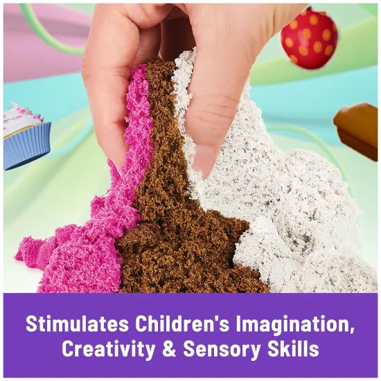 Kinetic Sand Scents, Ice Cream Treats Playset with 3 Colors of All-Natural Scented Play Sand & 6 Serving Tools, Sensory Toys, Christmas Gifts for Kids {6}