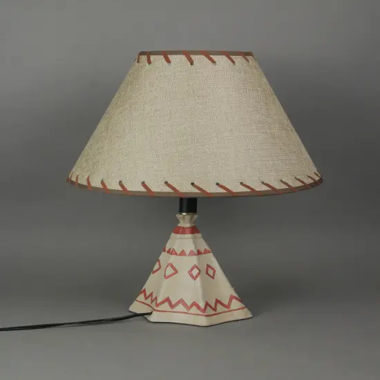 Mama Bear Reading Book To Cub in Teepee Tent Table Lamp {5}