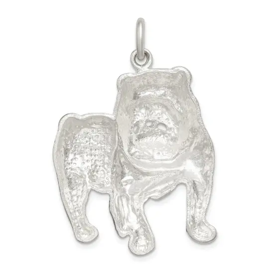 Sterling Silver Bull Dog Charm Pendant FindingKing Jewerly 42mm x 35mm {3}