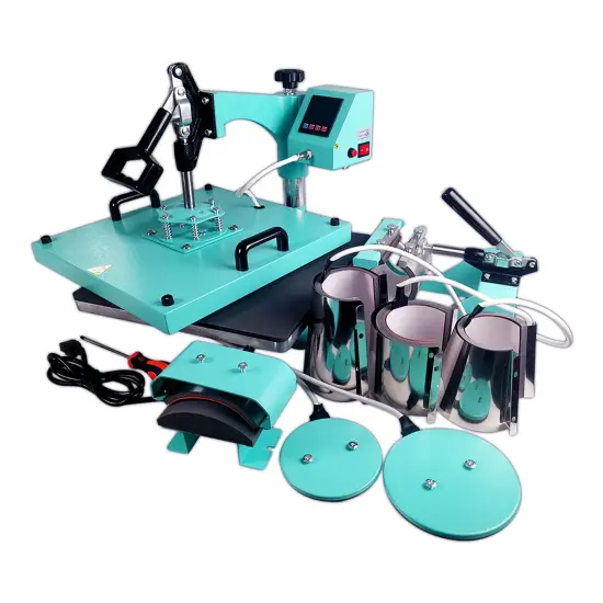 Swing Design 15" x 15" Swing Away 8-in-1 Heat Press - Turquoise {4}