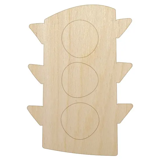 Traffic Light Doodle Unfinished Wood Shape Piece Cutout for DIY Craft Projects {1}