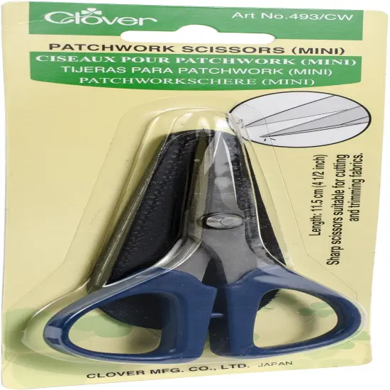 Clover Patchwork Scissors - Mini-4.5" W/Sheath Cover {2}