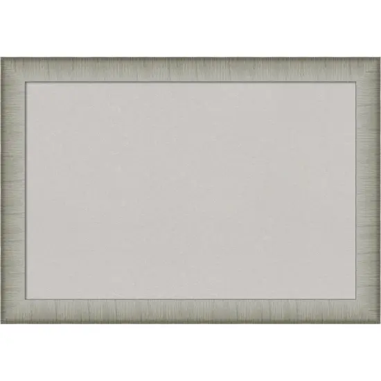 Elegant Brushed Narrow Framed Corkboard, Grey Cork {1}