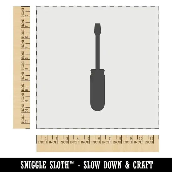 Screwdriver Silhouette Woodworking Tools Wall Cookie DIY Craft Reusable Stencil {1}