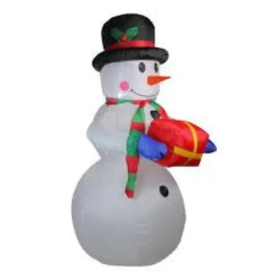 Northlight Lighted Inflatable Snowman Outdoor Christmas Decoration - 5' - White Lights {4}