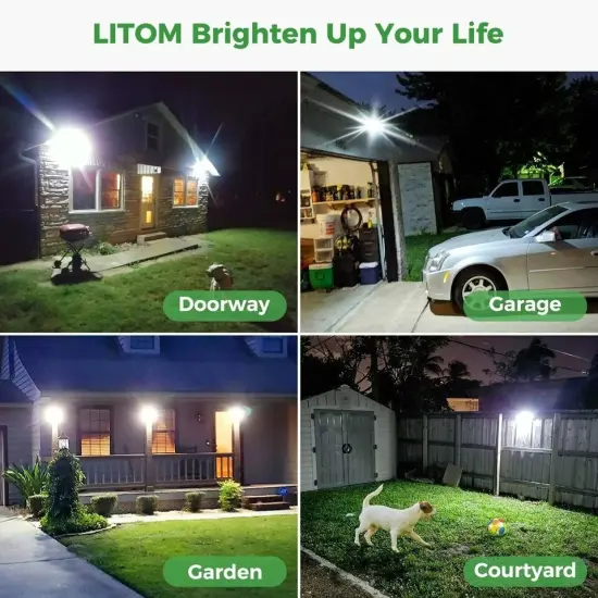 4x 100 LED Solar Power Wall Light Waterproof Outdoor PIR Motion Sensor Path Lamp {2}