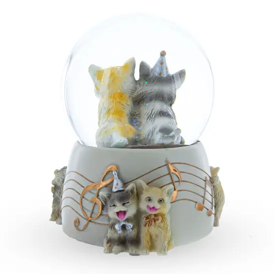 Cats Party Musical Water Snow Globe {6}