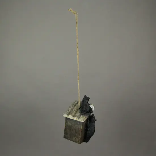 Resin Black Bears Decorative Birdhouse {3}