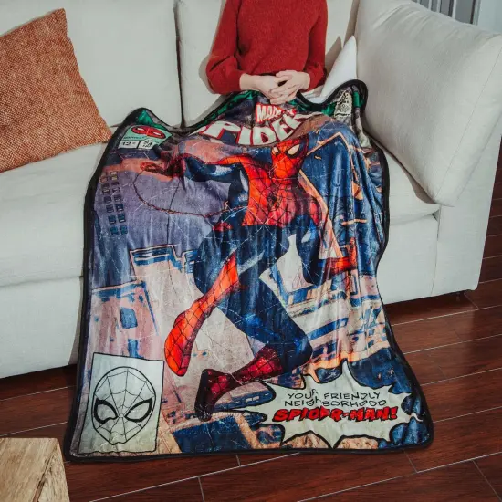 Marvel Comics Friendly Neighborhood Spider-Man Throw Blanket | 45 x 60 Inches {7}