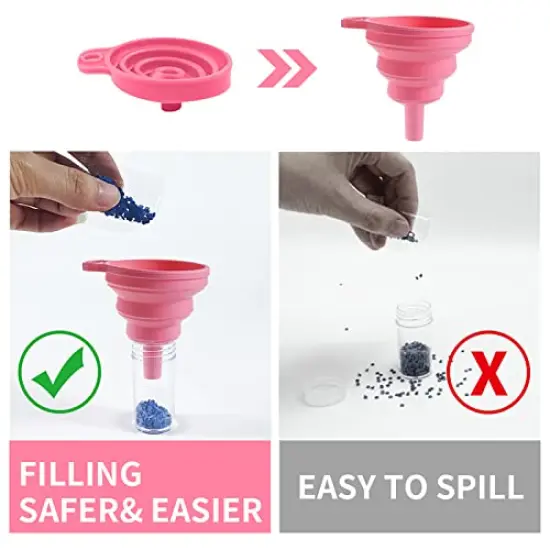 Diamond Painting Storage Containers,60 Slots Diamond Painting Accessories with Tools for Diamond Art Organizer Craft Jewelry Beads Storage Box {6}