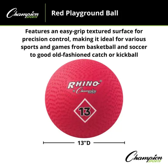 Playground Ball, 13", Red {2}