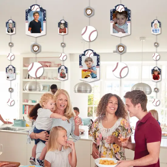 Big Dot of Happiness Batter Up - Baseball - Baby Shower or Birthday Party Vertical Photo Garland 35 Pieces {7}