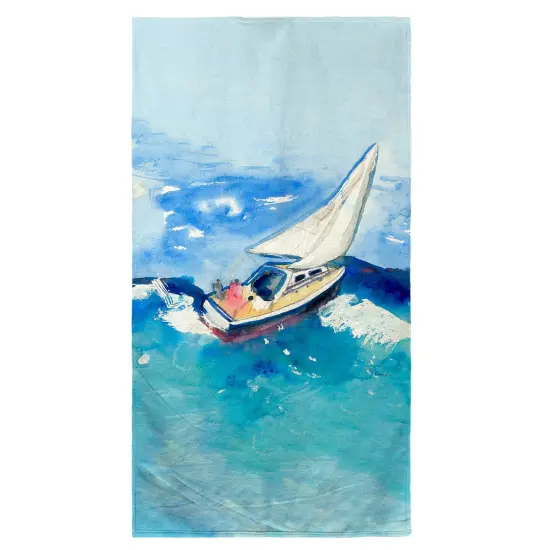Betsy Drake Sailboat Beach Towel {1}