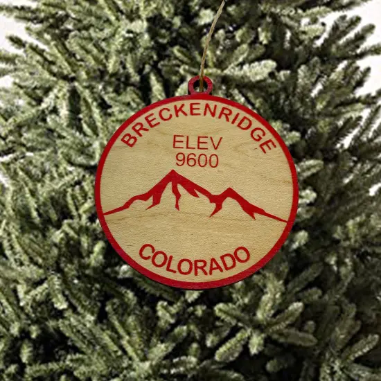 Ornament CUSTOM - Breckinridge Colorado Elevation 9600 BLACK {5}