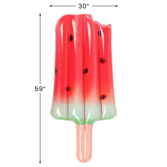 Northlight Watermelon Ice Pop Inflatable Swimming Pool Float - 59" Red {4}