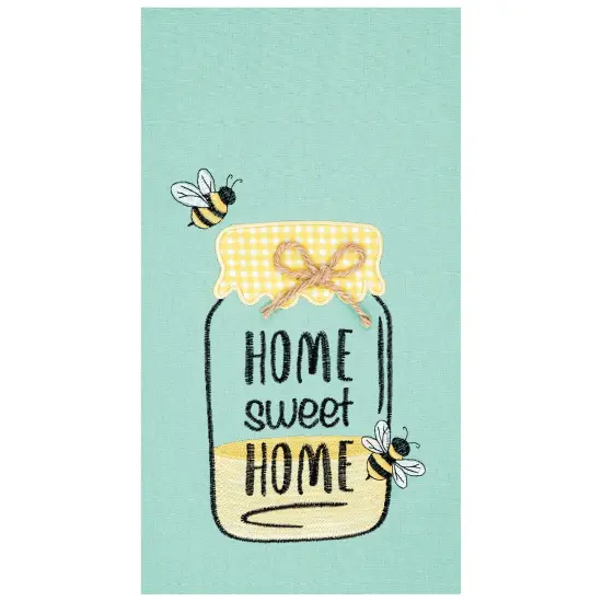 Home Sweet Home Embroidered Cotton Kitchen Towel {1}