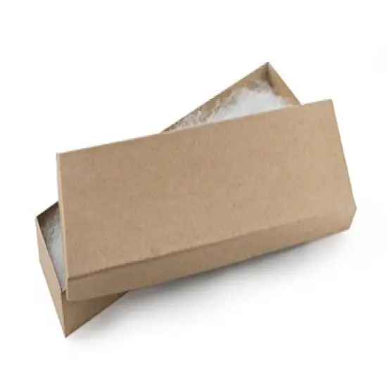 8" x 2" x 1" Kraft Paper Cotton Filled Jewelry Gift Box #82 (Package of 20) {2}