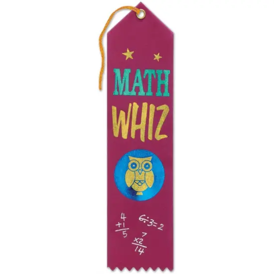 Math Whiz Award Ribbon (Pack of 6) {1}