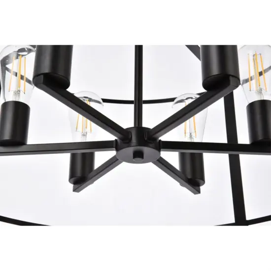 Agnys 6 lights pendant in black {4}