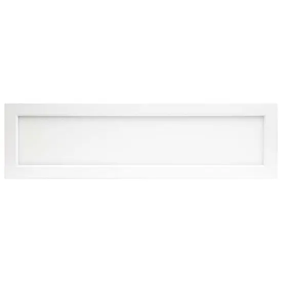16w 18-in x 5-in Flush Mount LED Fixture 3000K Rectangle Shape White Finish 120v {2}