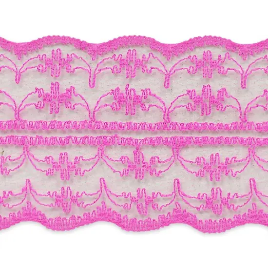5 Yards of 1 3/4" X 20 Yards of Scarlet Lace Trim | 5 yard cut Fuchsia {1}