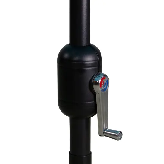 Northlight 8.85ft Outdoor Patio Lotus Umbrella with Hand Crank, Terracotta Orange {7}