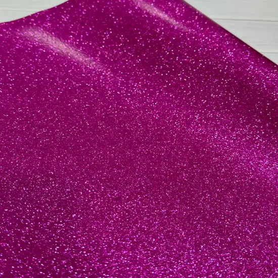 Fuchsia Smooth Glitter Vinyl {1}