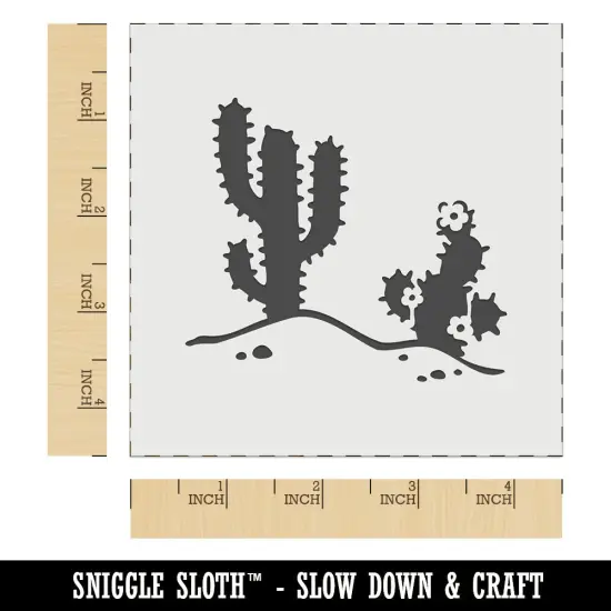 Saguaro Cactus Succulent Desert Southwest Wall Cookie DIY Craft Reusable Stencil {6}