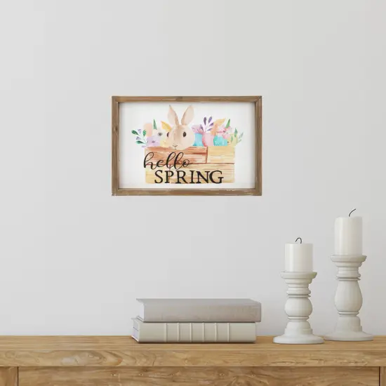 Northlight Hello Spring Easter Bunny Wall Sign - 11.75" Multi {3}