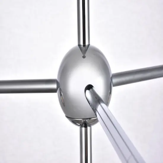 Eclipse 6 Lights Chrome Pendant With Clear Glass {4}