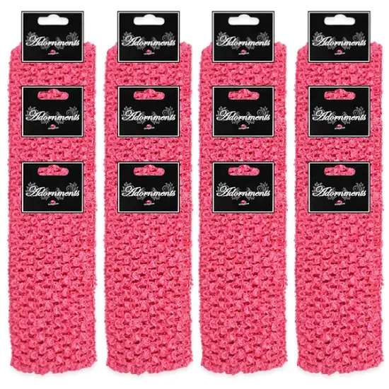 Pack of 12 2 3/4" Crochet Headband Hot Pink {1}