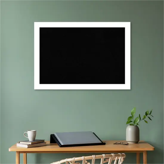 Wedge White Framed Corkboard, Black Cork {5}