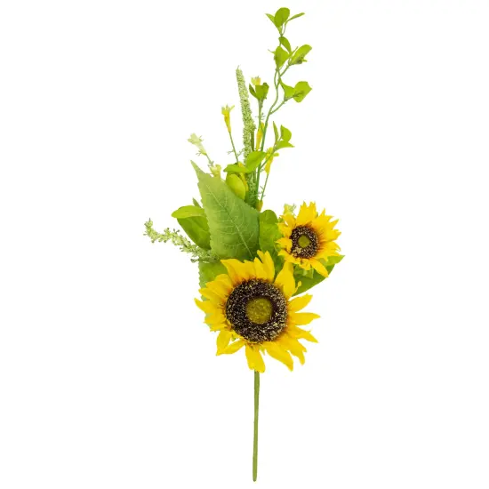 Allstate Wildflower and Sunflower Artificial Floral Silk Spray - 19" - Yellow {1}